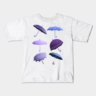 Fun Umbrellas Pattern - Lavender Kids T-Shirt